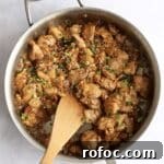 Sesame chicken in a pan