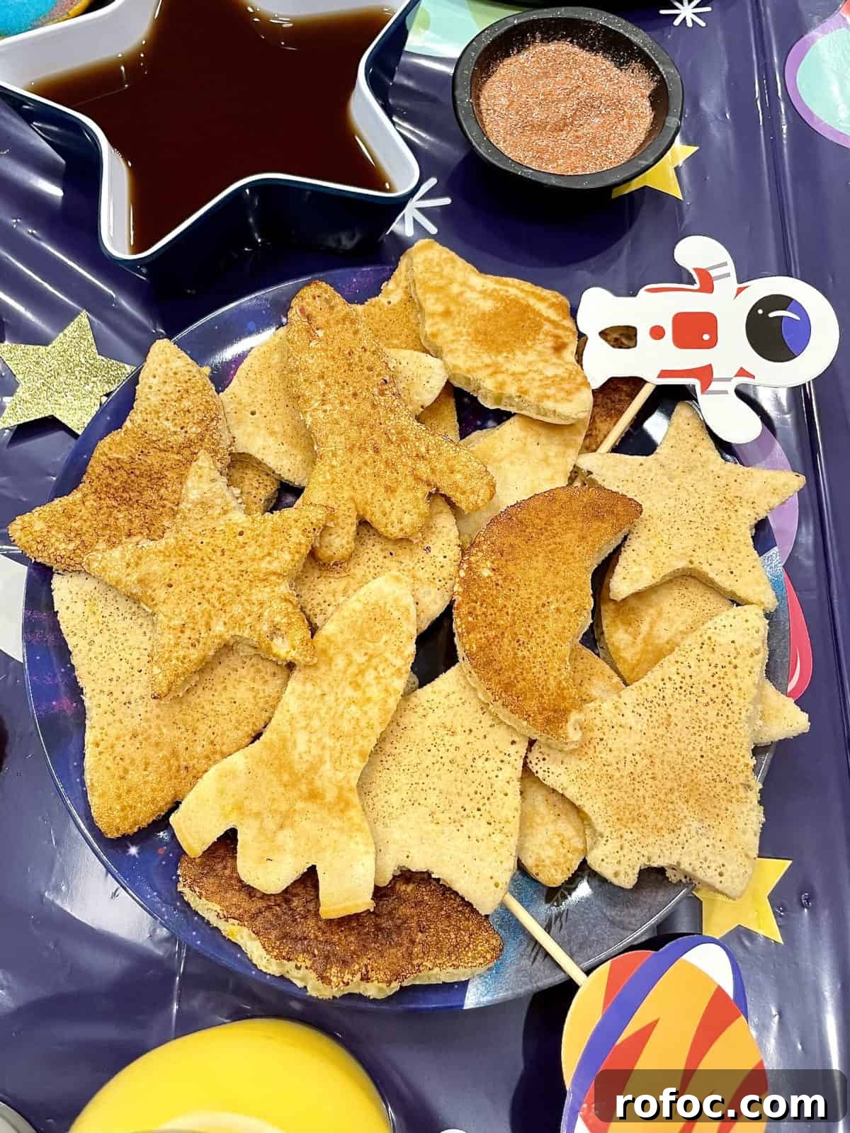 Space-shaped pancakes