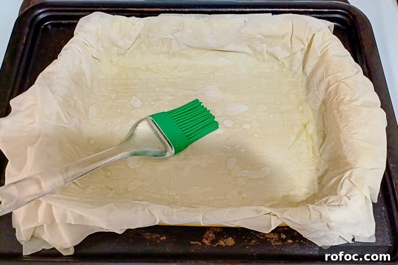 Swiss Chard & Mushroom Pie Recipe: Savory Vegetarian Tart 5 Silverbeet pie step 1 - laying the pastry