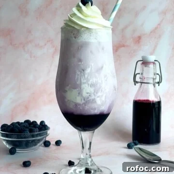 blueberry italian soda and cream