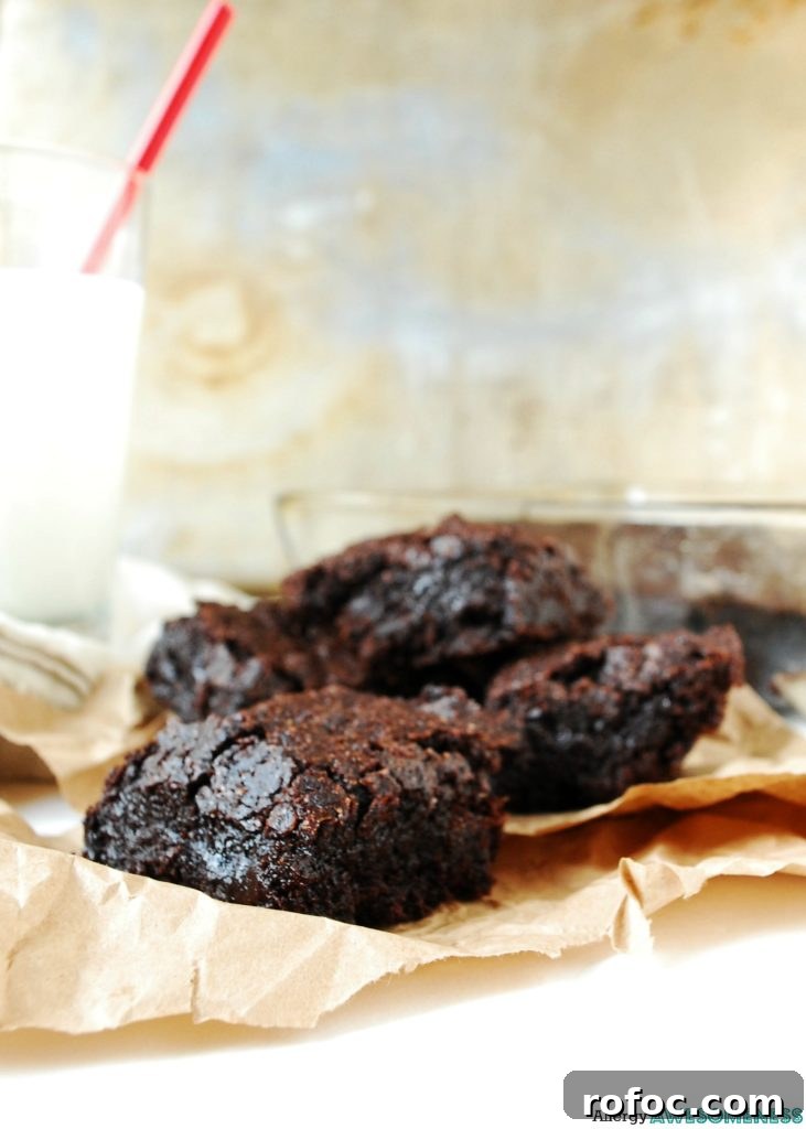 Allergy-Friendly Gluten-Free Vegan Brownies (Dairy & Egg Free) 8 Allergy-friendly Brownies Dessert recipe by AllergyAwesomeness.com