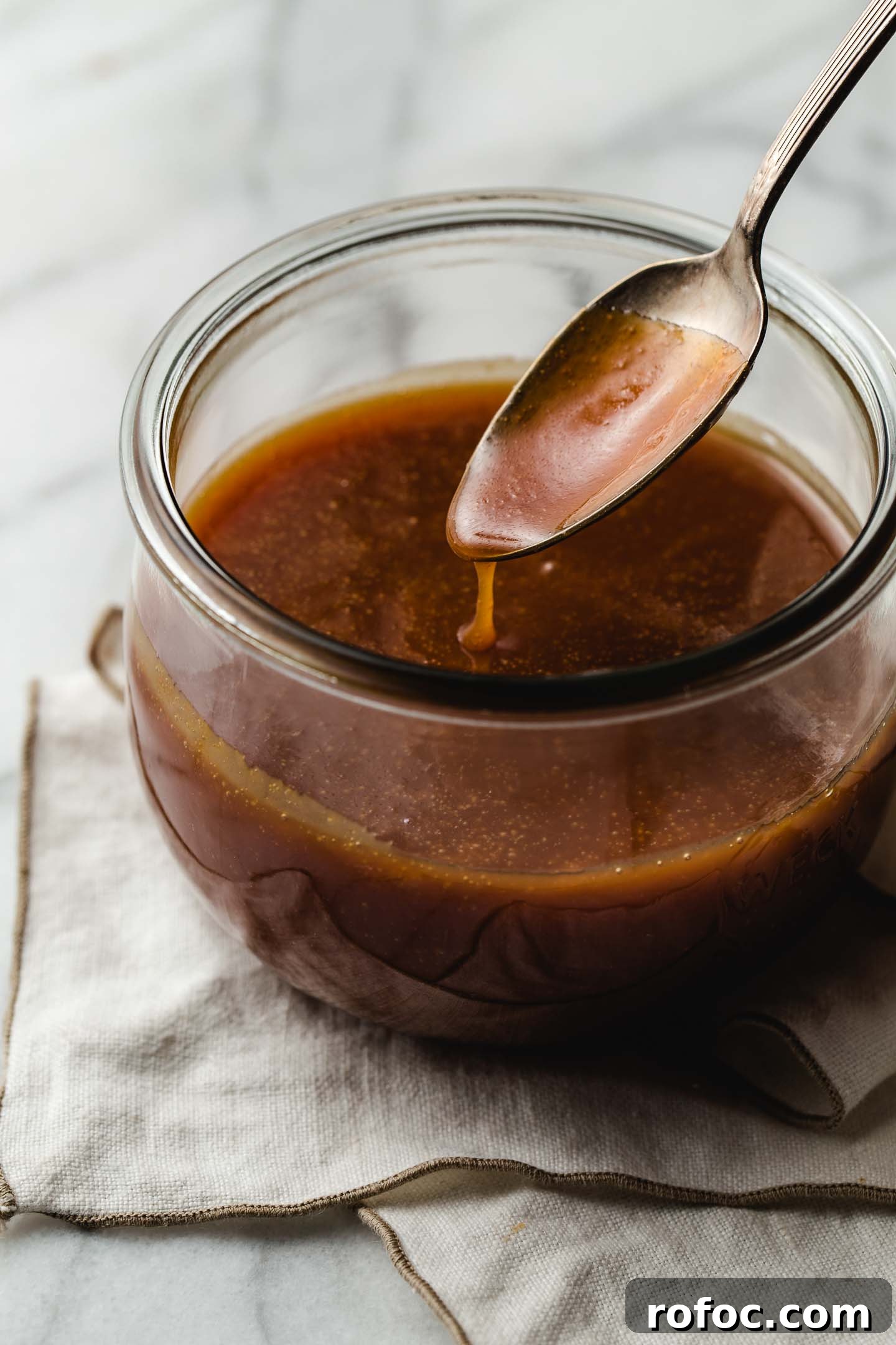 How to Make Homemade Salted Caramel Sauce at Home 2 Salted caramel in a weck jar.