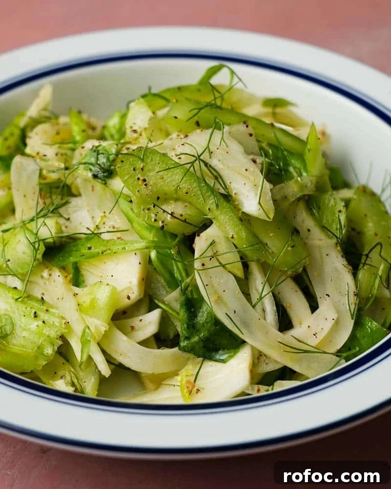 Crisp Shaved Celery & Fennel Salad with Lemon Vinaigrette 3 Shaved Celery and Fennel Salad