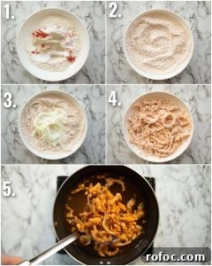 how to make crispy fried onions 5 step by step photos showing how to make crispy fried onions