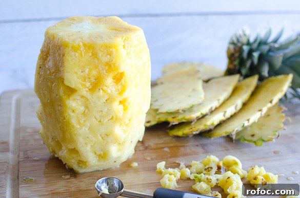 Crispy Dried Pineapple Flowers: Step-by-Step Guide 4 naked pineapple