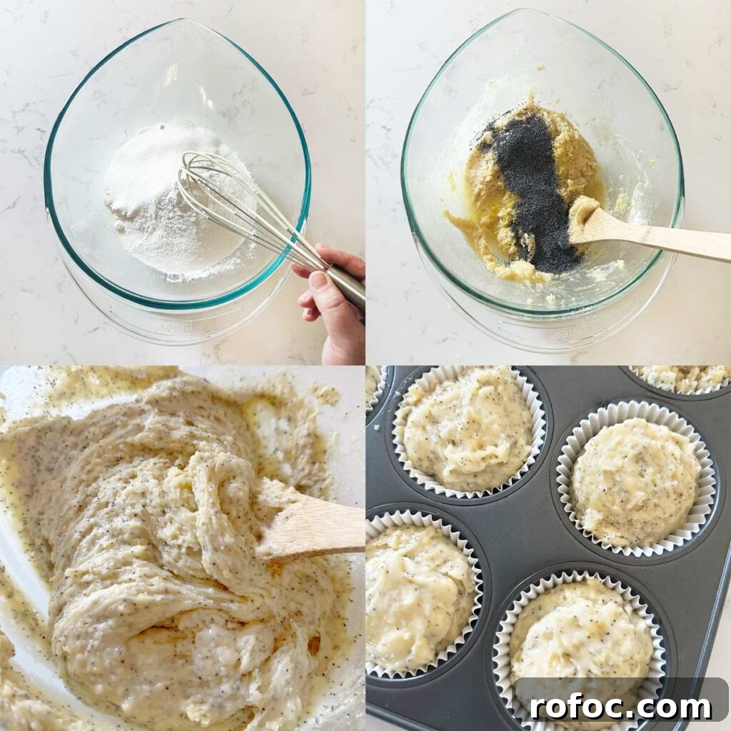 Zesty Lemon Poppy Seed Muffins with Buttery Crumb 4 How to make Lemon Poppy Seed Muffins