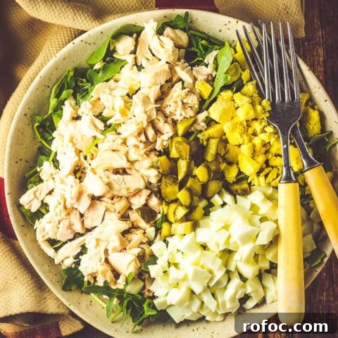 Spinach, Egg & Dill Pickle Salad with Chicken