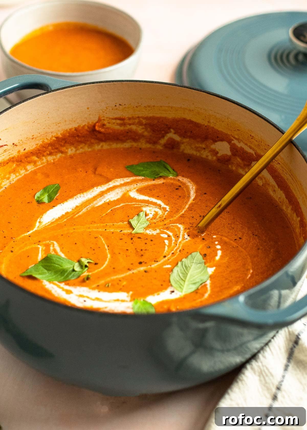 Simple Homemade Tomato Soup Recipe for Rich Flavor 9 creamy tomato soup in dutch oven