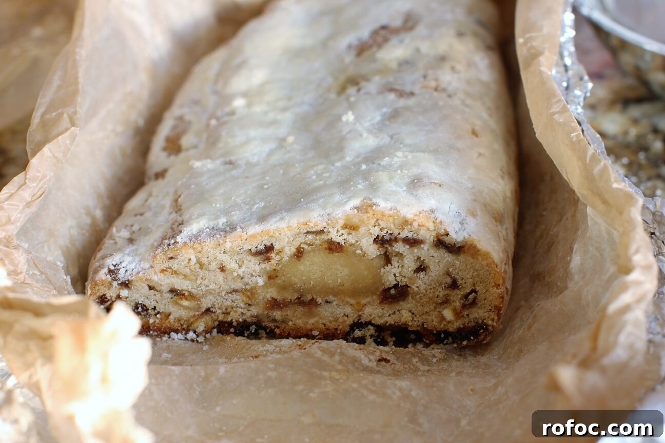 Quarkstollen: A Faster Take on Classic German Christmas Stollen 5 the stollen after a couple weeks