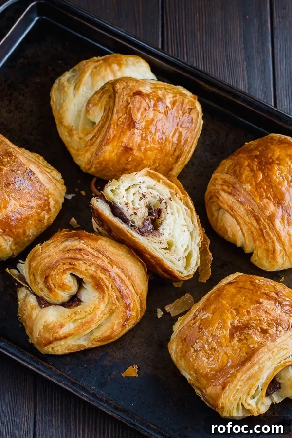 Classic Pain au Chocolat Recipe: How to Make Flaky Chocolate Croissants 3 Homemade chocolate croissants from scratch