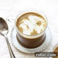 Chocolate Turmeric Latte Recipe: Creamy Golden Milk with Cocoa 2 This easy and healthy chocolate golden milk is a perfect bedtime treat! With warm almond milk, cocoa powder, spices and topped with whipped coconut cream!