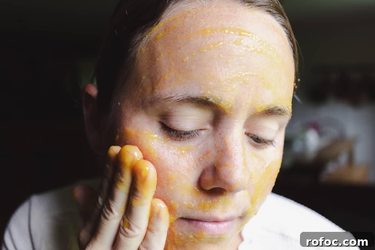 DIY Gel Sea Moss Face Mask Recipe for Glowing Skin 5 Apply the homemade sea moss face mask to the skin.
