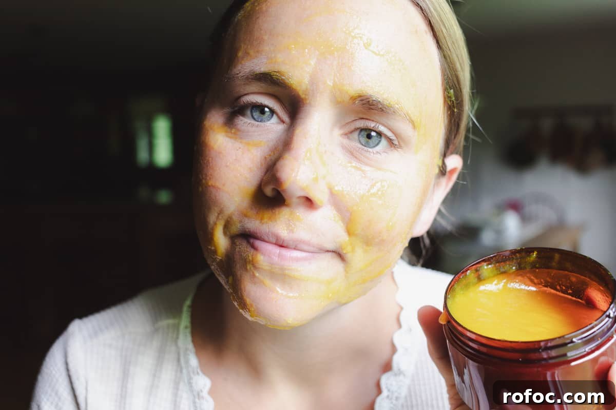 DIY Gel Sea Moss Face Mask Recipe for Glowing Skin 9 Letting the sea moss face mask soak into the skin.