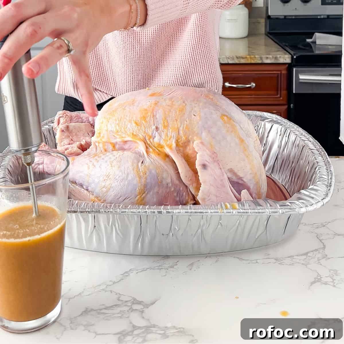 Savory Turkey Injection Recipe for Juicy, Flavorful Roasts 6 Sucking up the prepared juices.