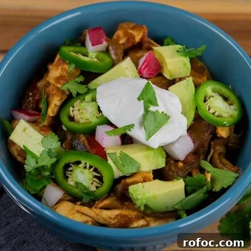 Gluten-Free Chicken Fajita Stew Recipe for Flavorful Weeknights 7 A blue bowl of chicken fajita stew.