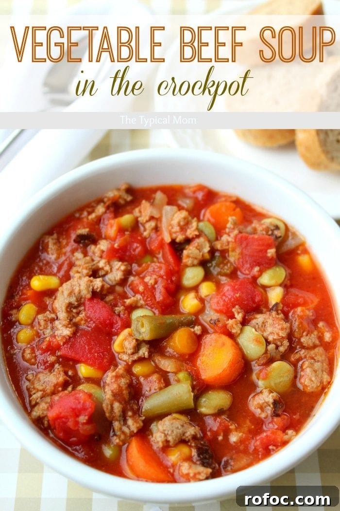 Hearty Crock Pot Beef and Vegetable Soup Recipe 4 Crockpot vegetable beef soup
