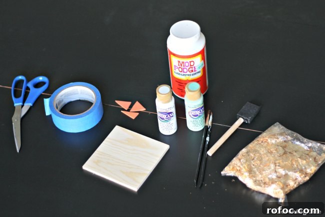 DIY gold leaf coasters