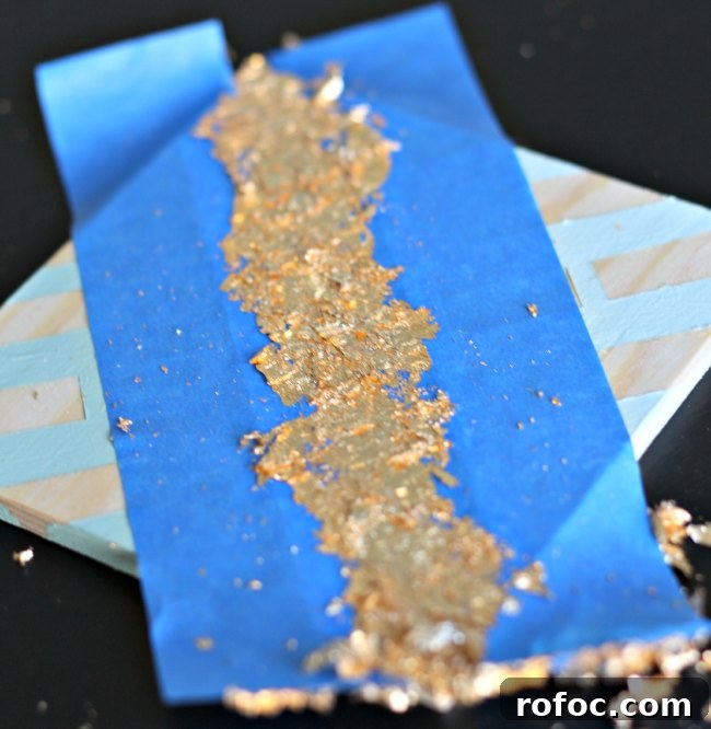 DIY gold leaf coasters 4