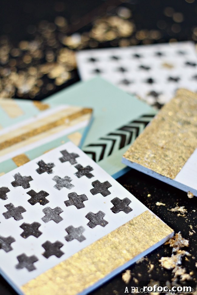 DIY Gold Leaf Coasters 5