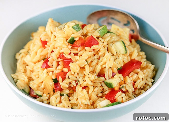 Refreshing Gluten-Free Summer Orzo Salad with Lemon and Herbs 2 Gluten Free Summer Orzo Pasta Salad © 2017 Jane Bonacci, The Heritage Cook