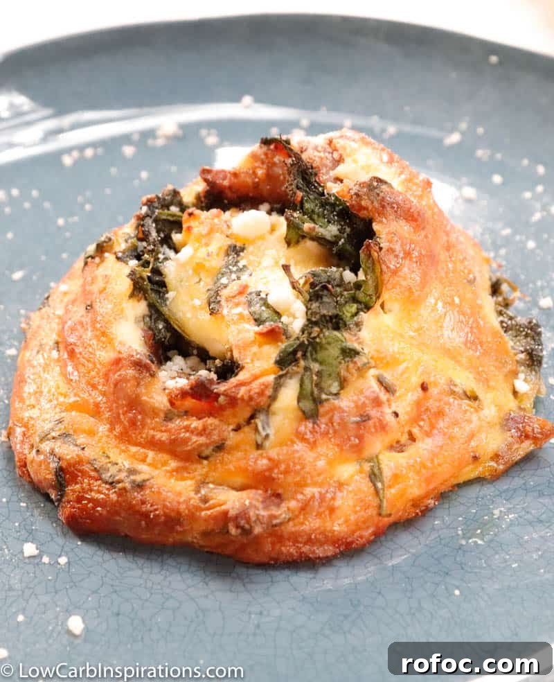 Keto Bacon, Egg & Cheese Breakfast Wreath Recipe 3 Keto Breakfast Pinwheels with Bacon, Spinach, and Feta