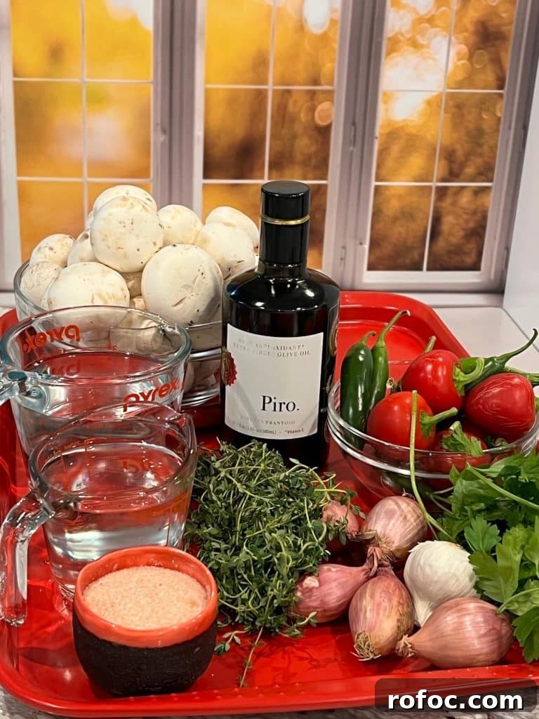 Spicy Marinated Italian Deli Mushrooms — Pickled Mushroom Recipe 4 Spicy Italian Marinated Mushrooms Ingredients
