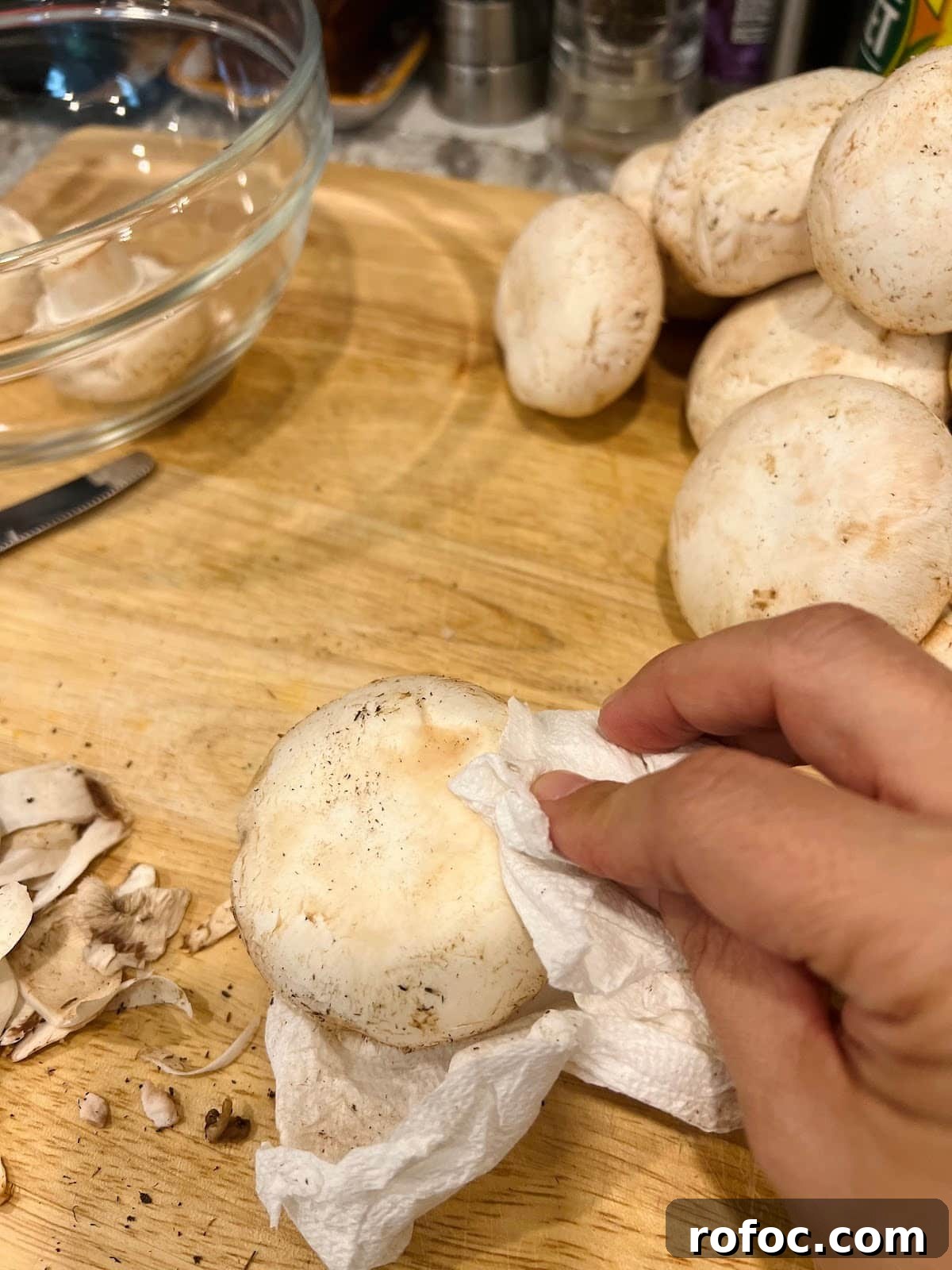 Spicy Marinated Italian Deli Mushrooms — Pickled Mushroom Recipe 6 Spicy Italian Marinated Mushrooms In Process
