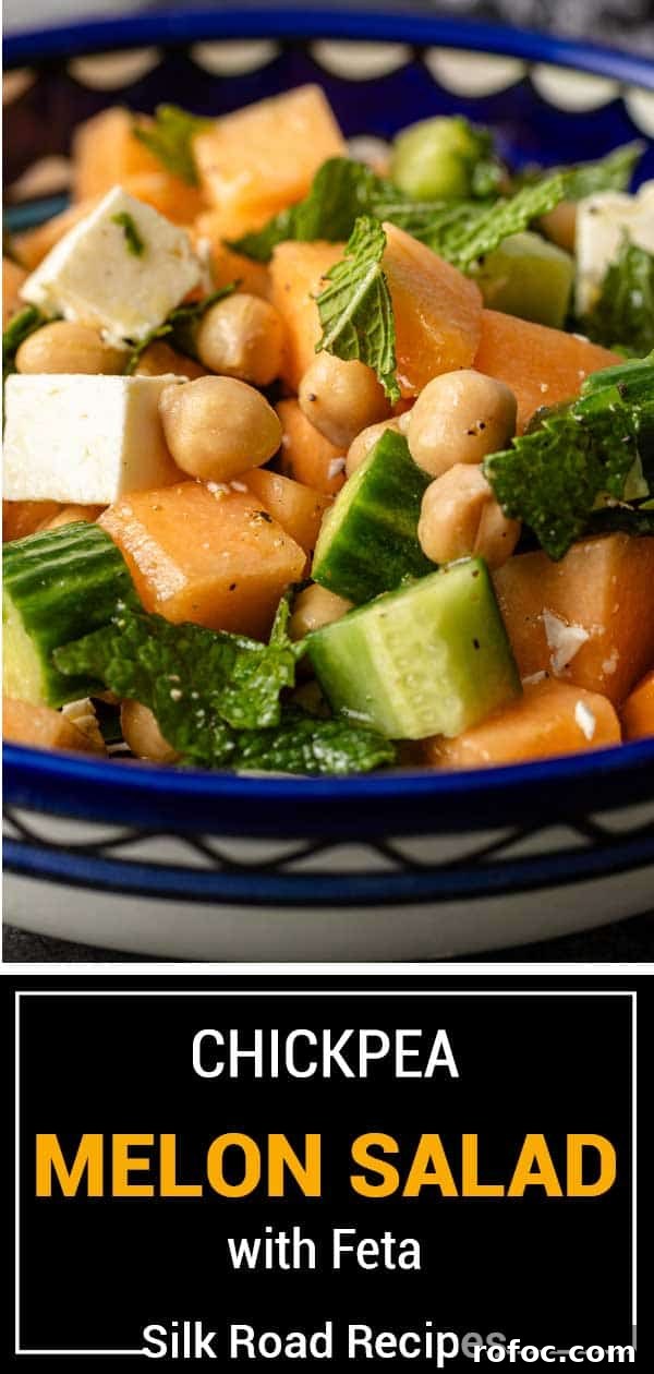 titled image (and shown): chickpea melon salad with feta
