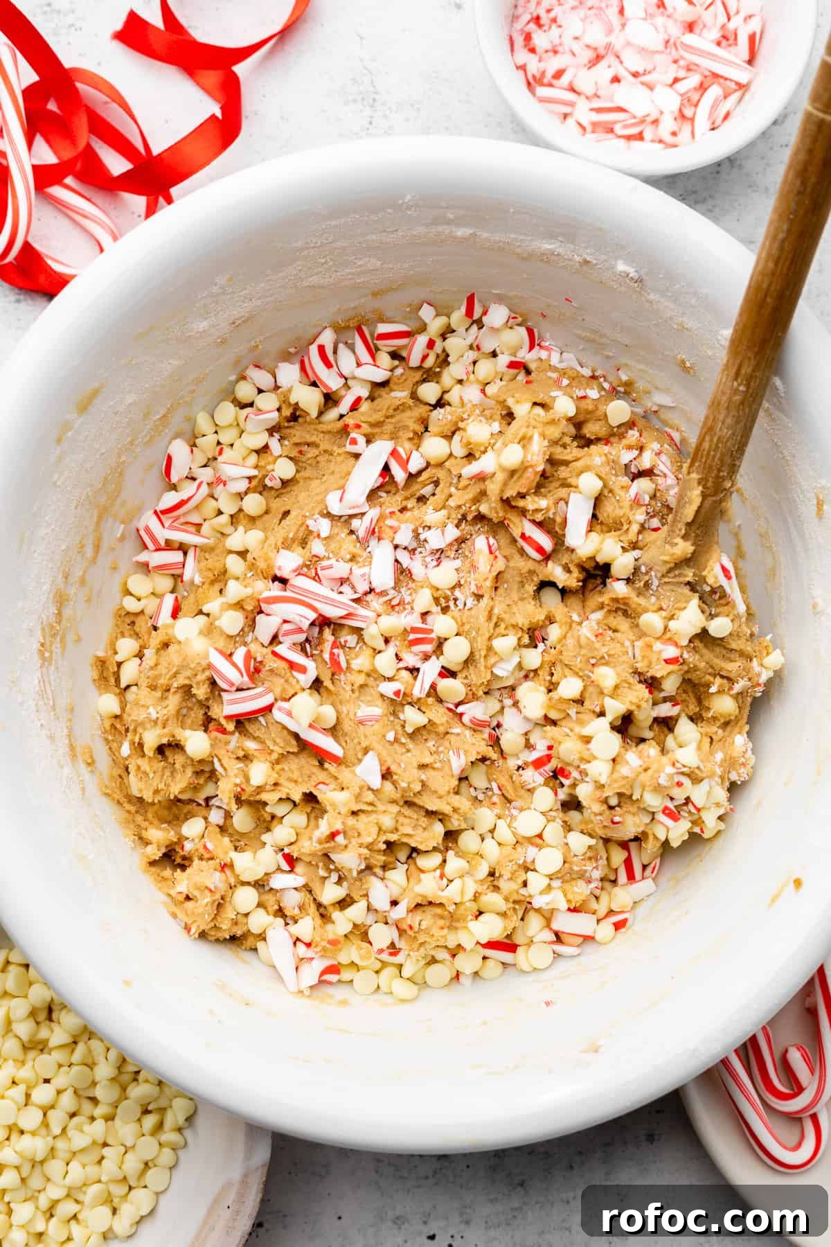 White Chocolate Peppermint Cookies with Zesty Holiday Flavor 5 white chocolate peppermint cookie dough