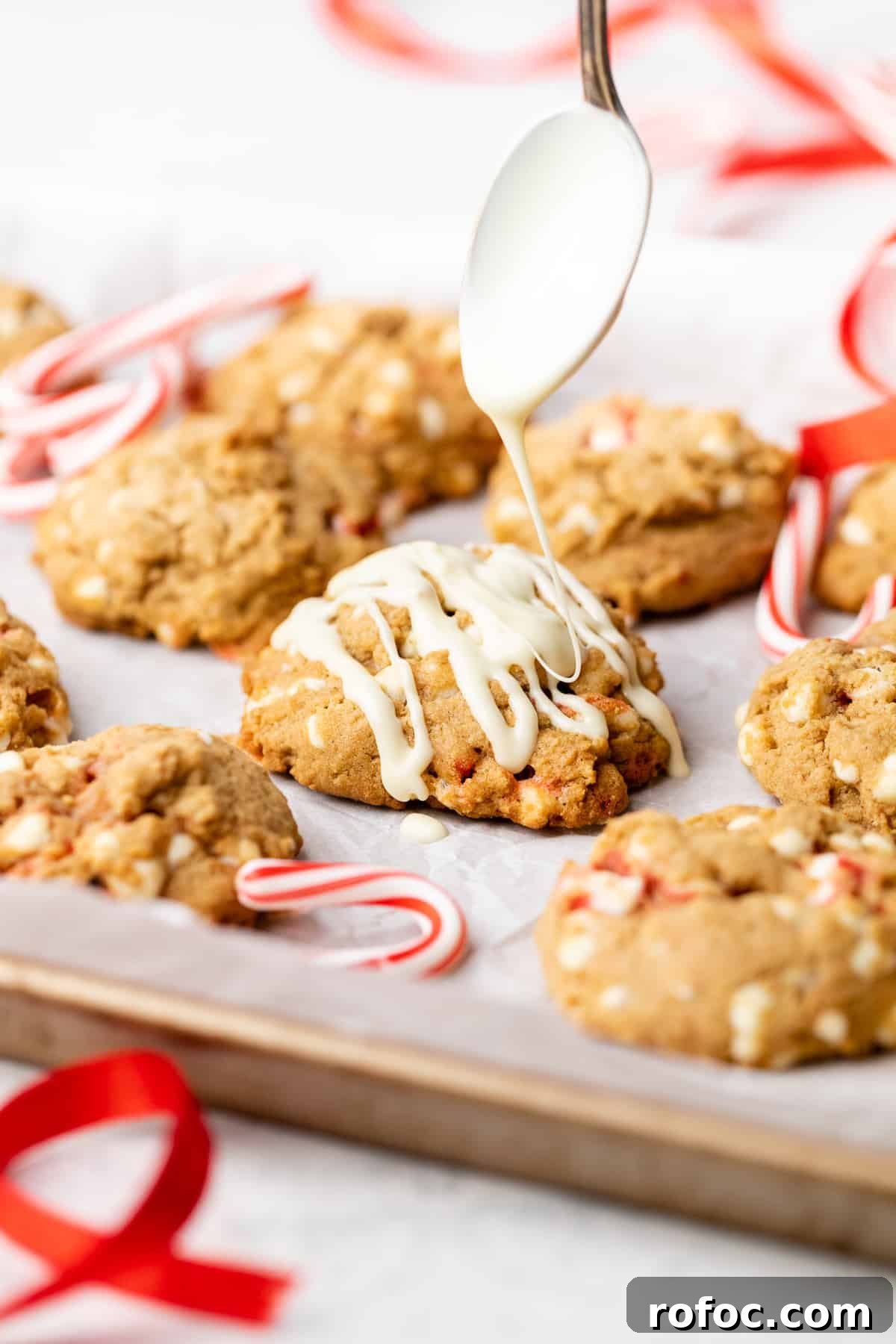 White Chocolate Peppermint Cookies with Zesty Holiday Flavor 6 white chocolate peppermint cookies