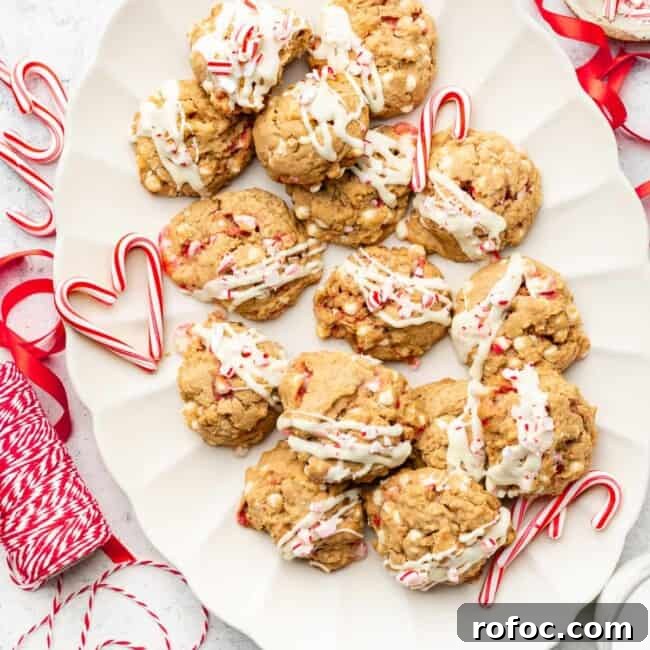 white chocolate peppermint cookies