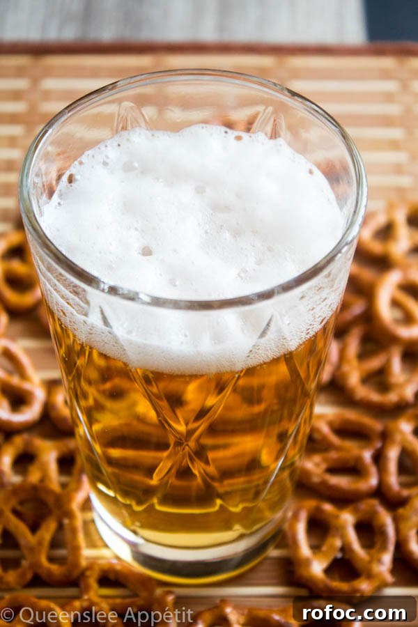 Savory Beer & Pretzel Cupcakes: Unexpected Party Dessert 7 Beer ganache in a bowl