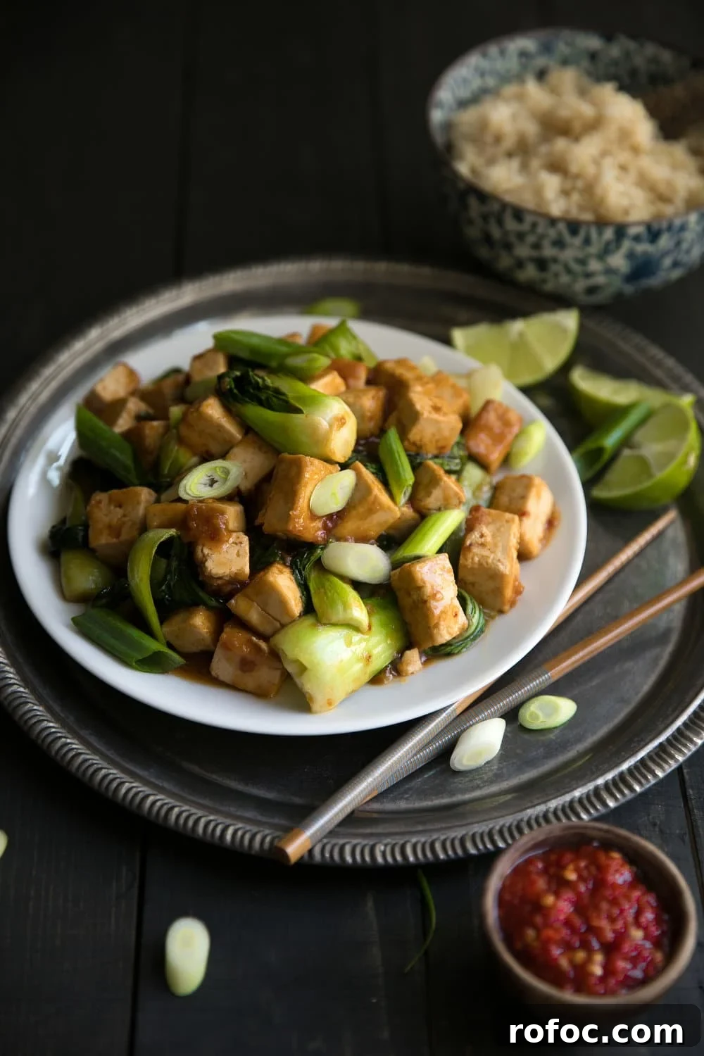 Crispy Tofu with Garlic Bok Choy Stir-Fry 2 Spicy Stir Fried Tofu with Bok Choy