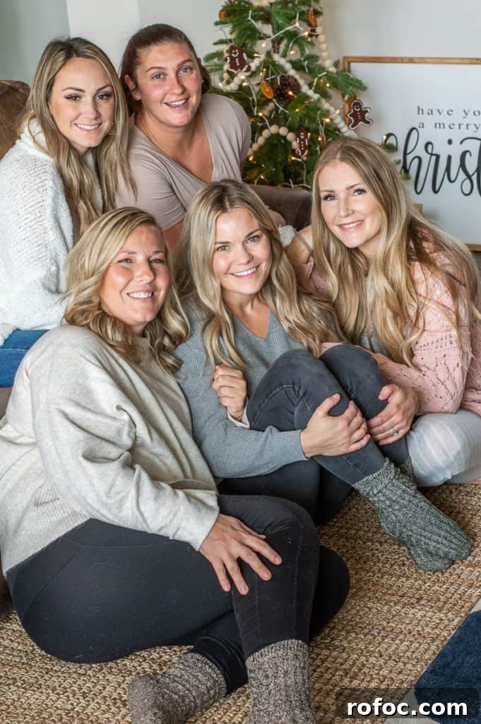 How to Create a Cozy Hygge Christmas Atmosphere 11 Girls smiling in cozy christmas socks