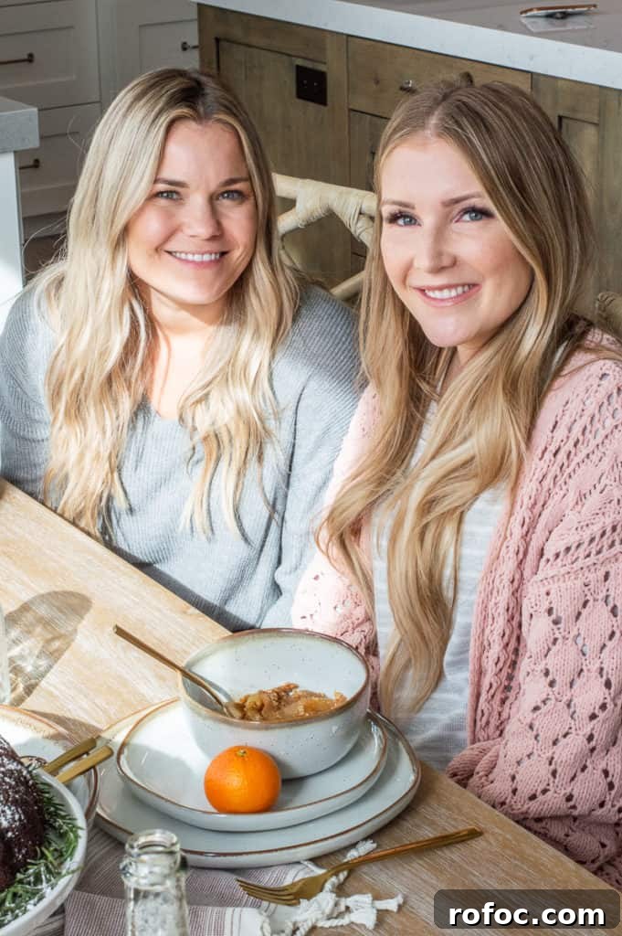How to Create a Cozy Hygge Christmas Atmosphere 10 Two girls smiling at Hygge Christmas breakfast