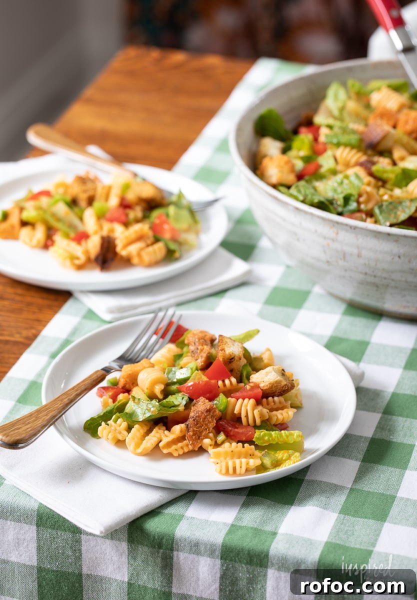 Radiatori Pasta Salad with Fresh Herbs and Lemon Vinaigrette 2 Radiatori Salad in bowl and on plates.
