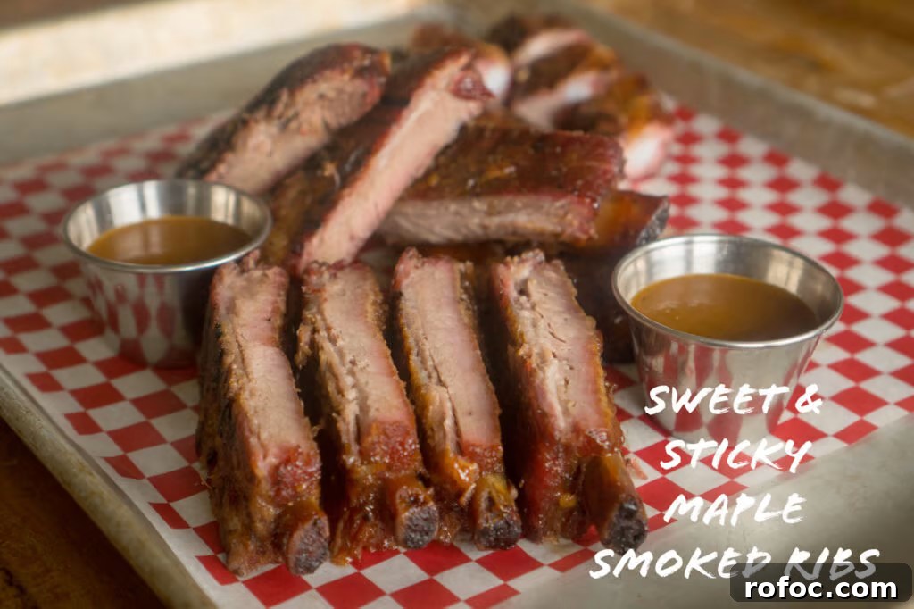 Maple syrup smoked ribs