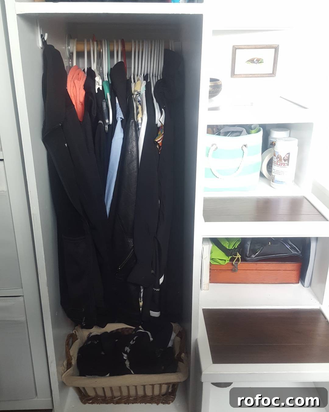 21 Clever Small-Closet Organization Hacks That Really Work 19 Custom Wood Rod for Hanging