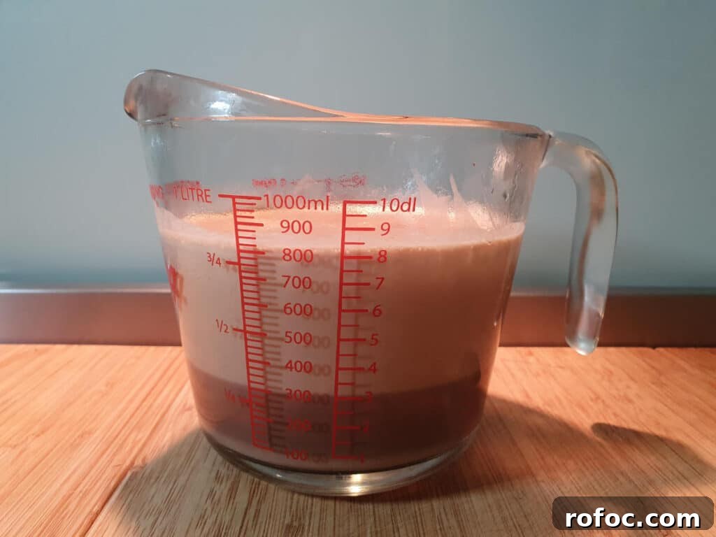 Creamy Milo Ice Cream Recipe: Homemade Milo Frozen Treat 8 chilled ice cream mix that has separated a little and needs to be stirred before churning.