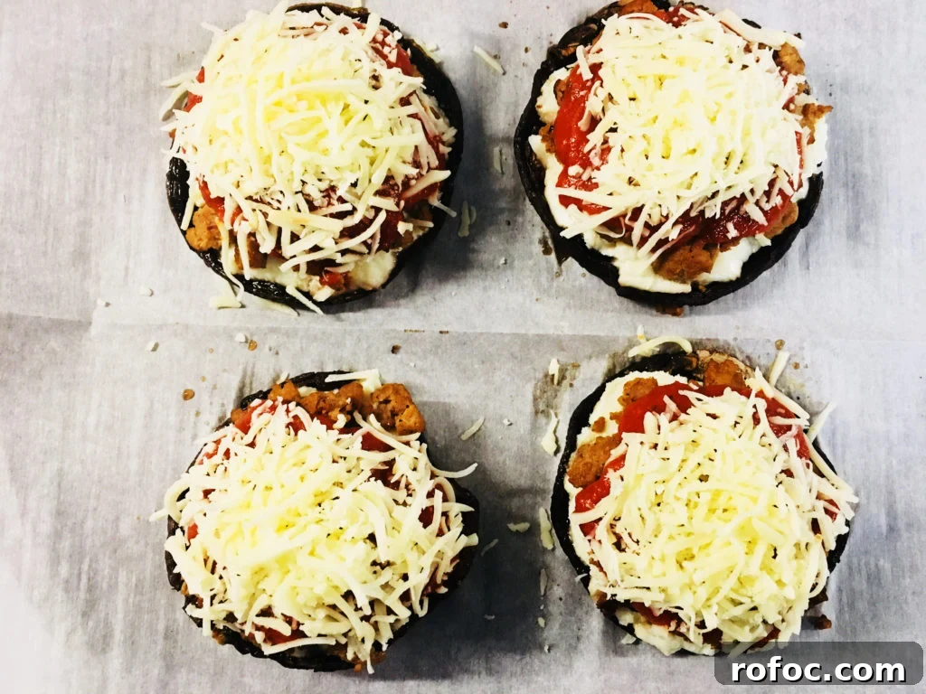 Portobello Mushrooms Stuffed with Classic Lasagna Filling 5 Lasagna Stuffed Portobello Mushrooms