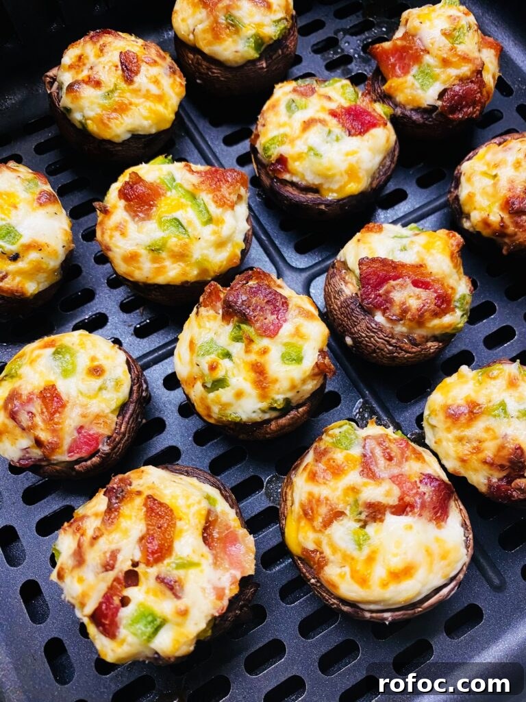 Portobello Mushrooms Stuffed with Classic Lasagna Filling 7 Air Fryer Jalapeno Popper Stuffed Mushrooms
