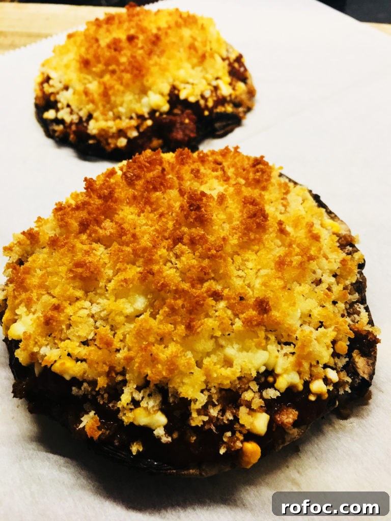Portobello Mushrooms Stuffed with Classic Lasagna Filling 8 Stuffed Portobellos with Crispy Goat Cheese