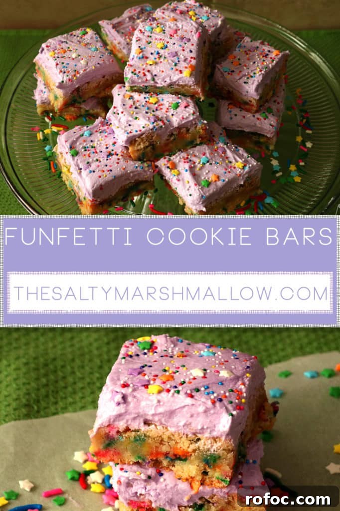 Funfetti Sugar Cookie Bars with Rainbow Sprinkles 8 funfetti-cookie-bars-pinterest