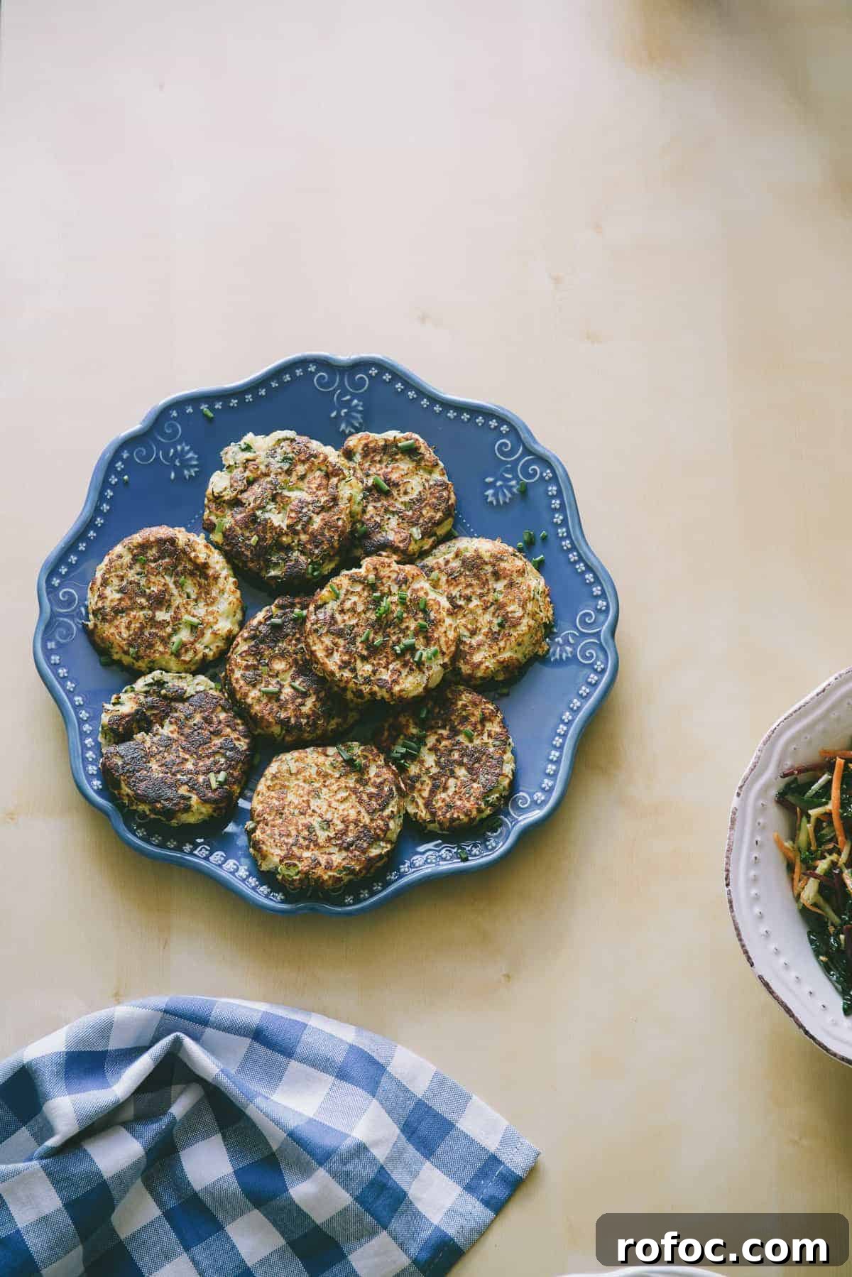 cauliflower and feta fritters