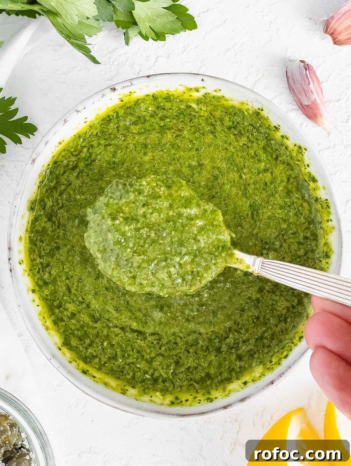 Italian Salsa Verde Recipe: Fresh Herb Green Sauce for Pasta & Meat 5 Italian salsa verde