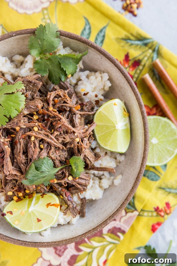 Instant Pot Vietnamese-Style Shredded Beef Recipe 3 Instant Pot Vietnamese Shredded Beef with sweet, sour sticky sauce. An incredibly flavorful dinner recipe