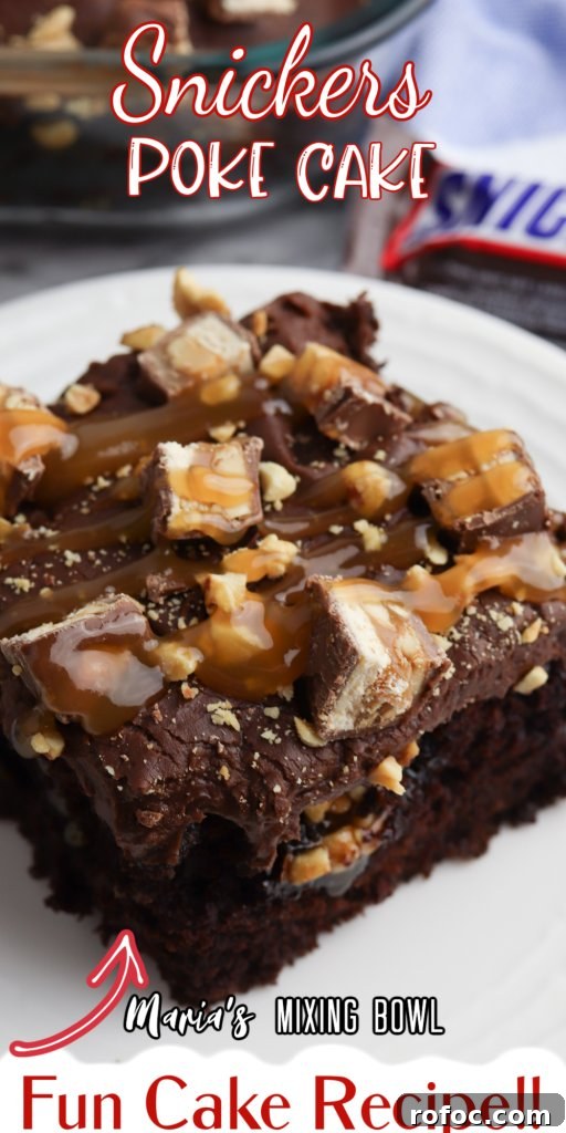 Decadent Snickers Poke Cake: Gooey Chocolate-Caramel Dessert 6 img 48225 5