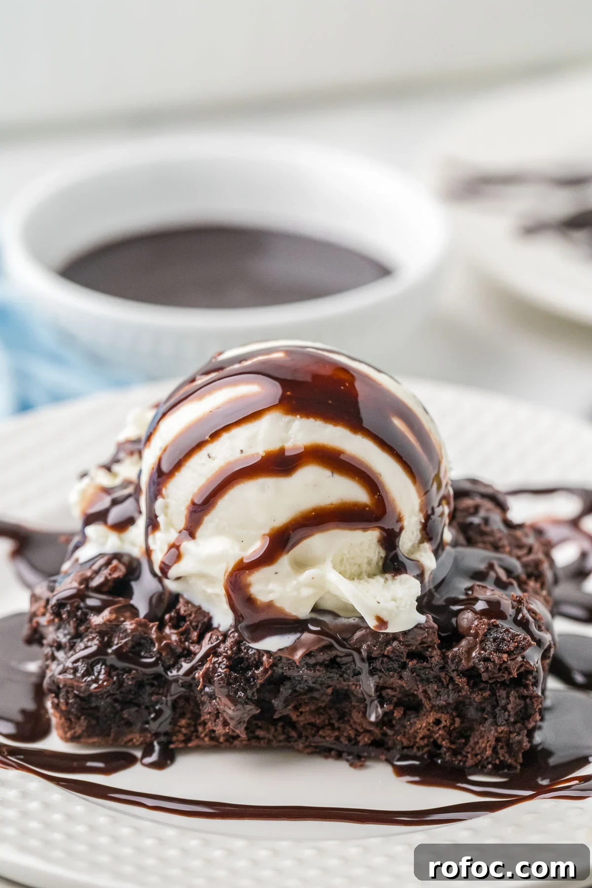 Decadent Chocolate Dump Cake Recipe for Quick Desserts 8 warm chocolate dessert scooped from the pan