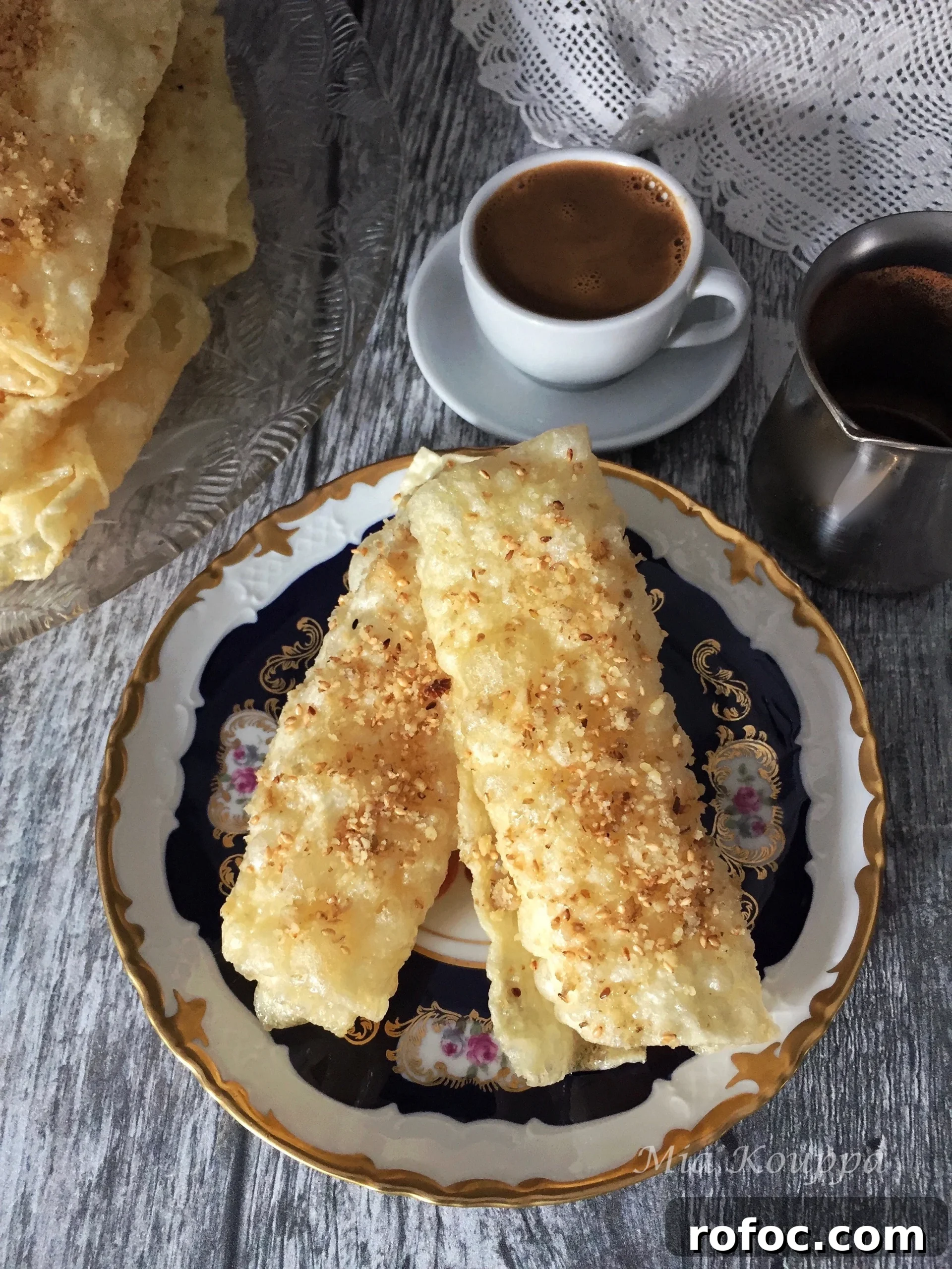 Greek Diples Dessert: Crispy Honey-Fried Pastry from Greece 3 Diples (Δίπλες)