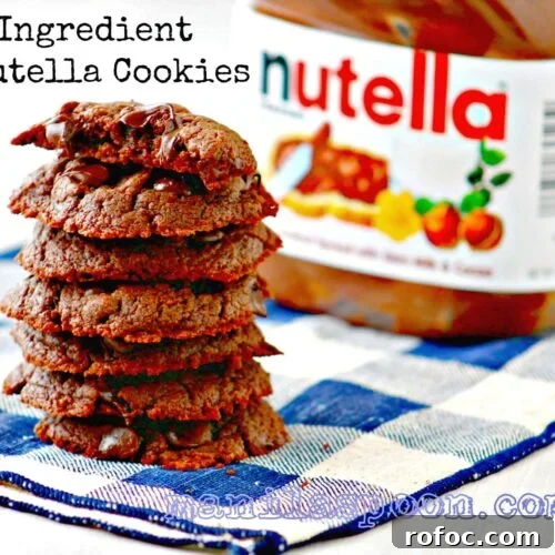4-Ingredient Nutella Chocolate Cookies 2 img 494 12